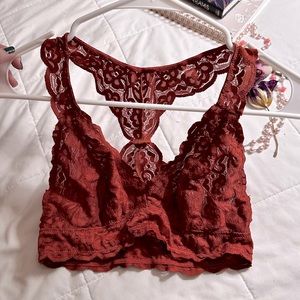 Rust Lace Racerback Bralette